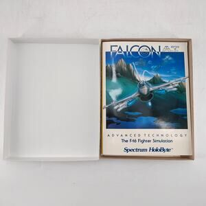 RARE VTG 1988 Spectrum Holobyte Falcon A.T. F-16 Fighter Simulation Big Box PC
